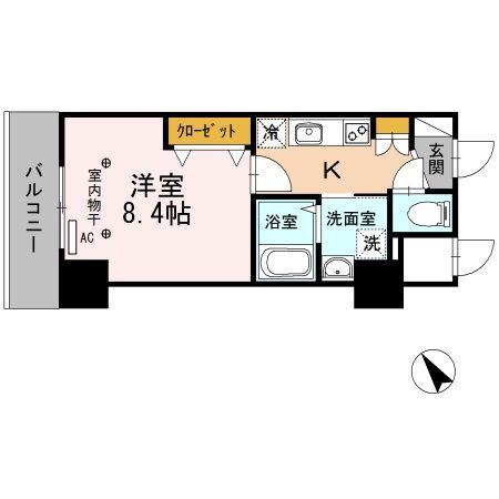 長岡市柳原町のマンションの間取り