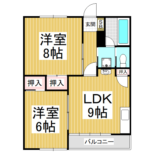 コーポ加城Iの間取り