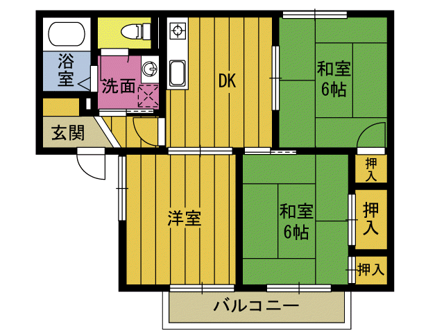 【ディアスＪ．Ａ．Ｓの間取り】