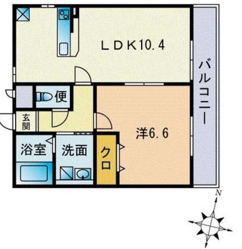 アンプルールクラージュTosuの間取り