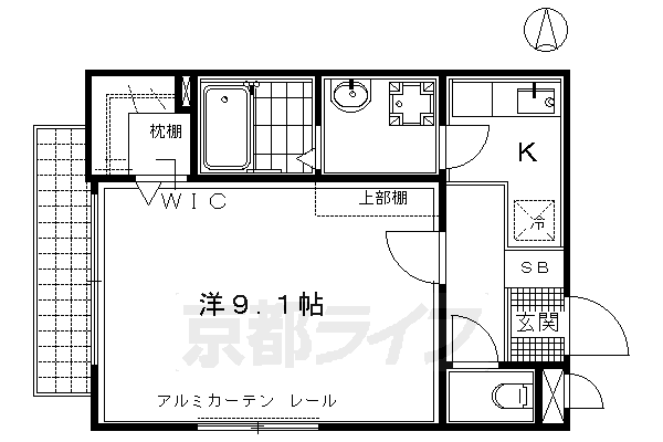 京都市下京区艮町のマンションの間取り