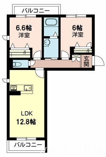 リメインらかんＥ棟の間取り