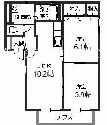 サニーハイツA棟の間取り