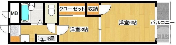 堺市中区深井水池町のマンションの間取り