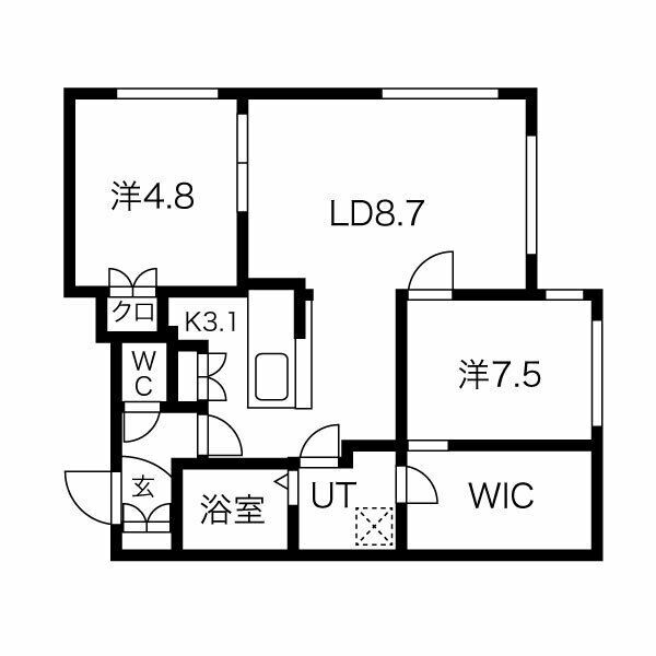 【Padres菊水の間取り】