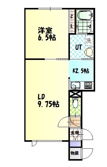 旭川市豊岡三条のアパートの間取り