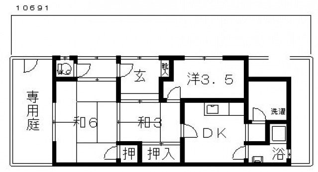 大阪府羽曳野市南恵我之荘６（一戸建）の賃貸物件の間取り