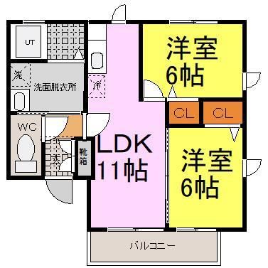 ガーデンハイツ（仁豊野）の間取り