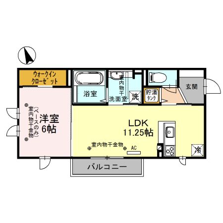 金沢市小坂町のアパートの間取り