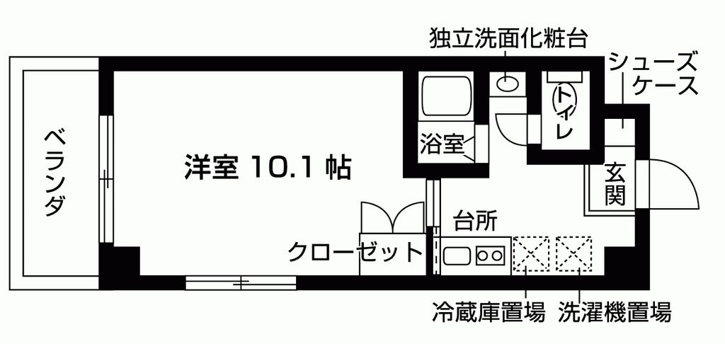 京都市北区紫野西野町のマンションの間取り