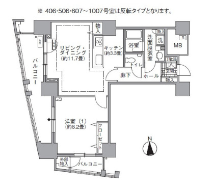 アクティ汐留の間取り