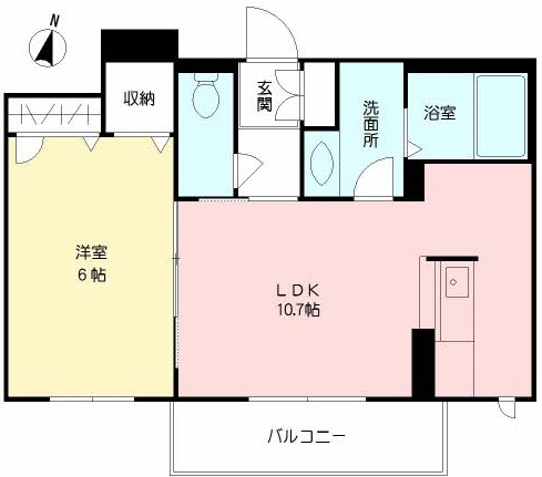 鹿児島市南郡元町のマンションの間取り