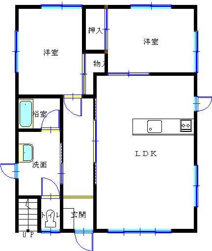 コーポパレスBの間取り