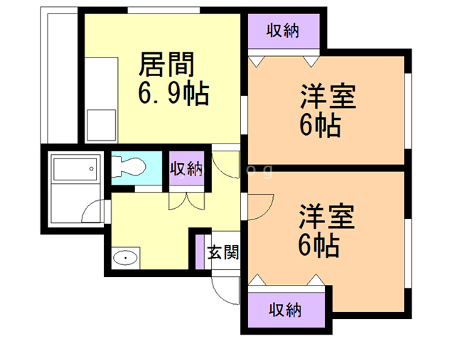 山鼻レジデンスの間取り