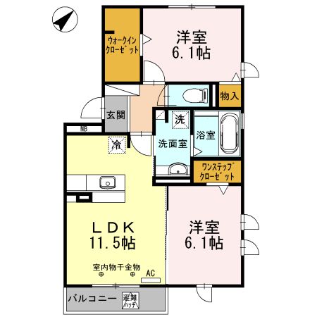 コンフォートイワタ2055の間取り