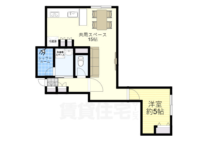 茨木市西中条町のマンションの間取り