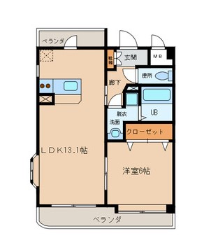 大野城市上大利のマンションの間取り