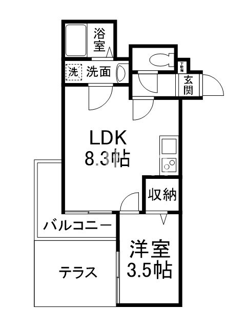 仮）御陵中筋町共同住宅の間取り