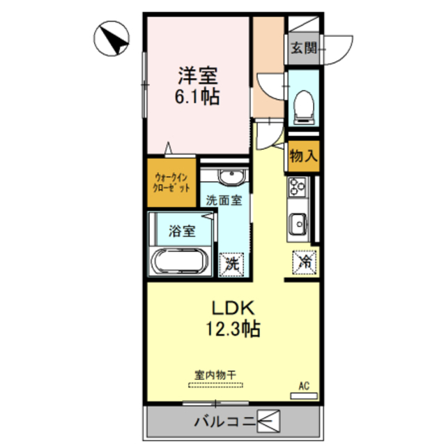 【堺市堺区出島町のアパートの間取り】