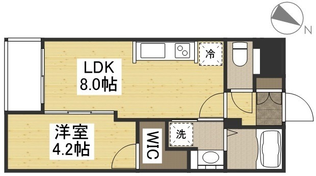 倉敷市新倉敷駅前のアパートの間取り