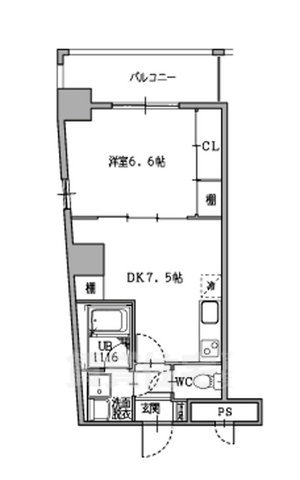 京都市上京区薬師町のマンションの間取り