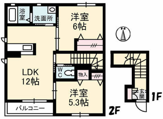 【シャーメゾン野口　Ｃ棟の間取り】