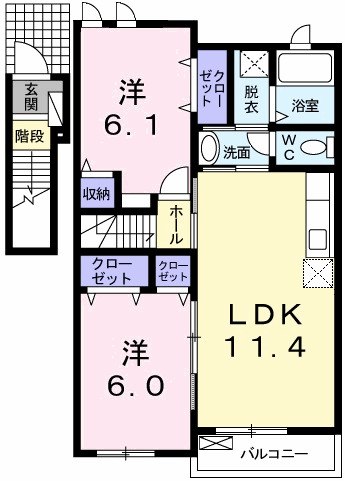 釜石市大字平田第2地割築13年の間取り