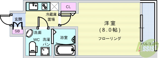 SERENiTE北浜の間取り