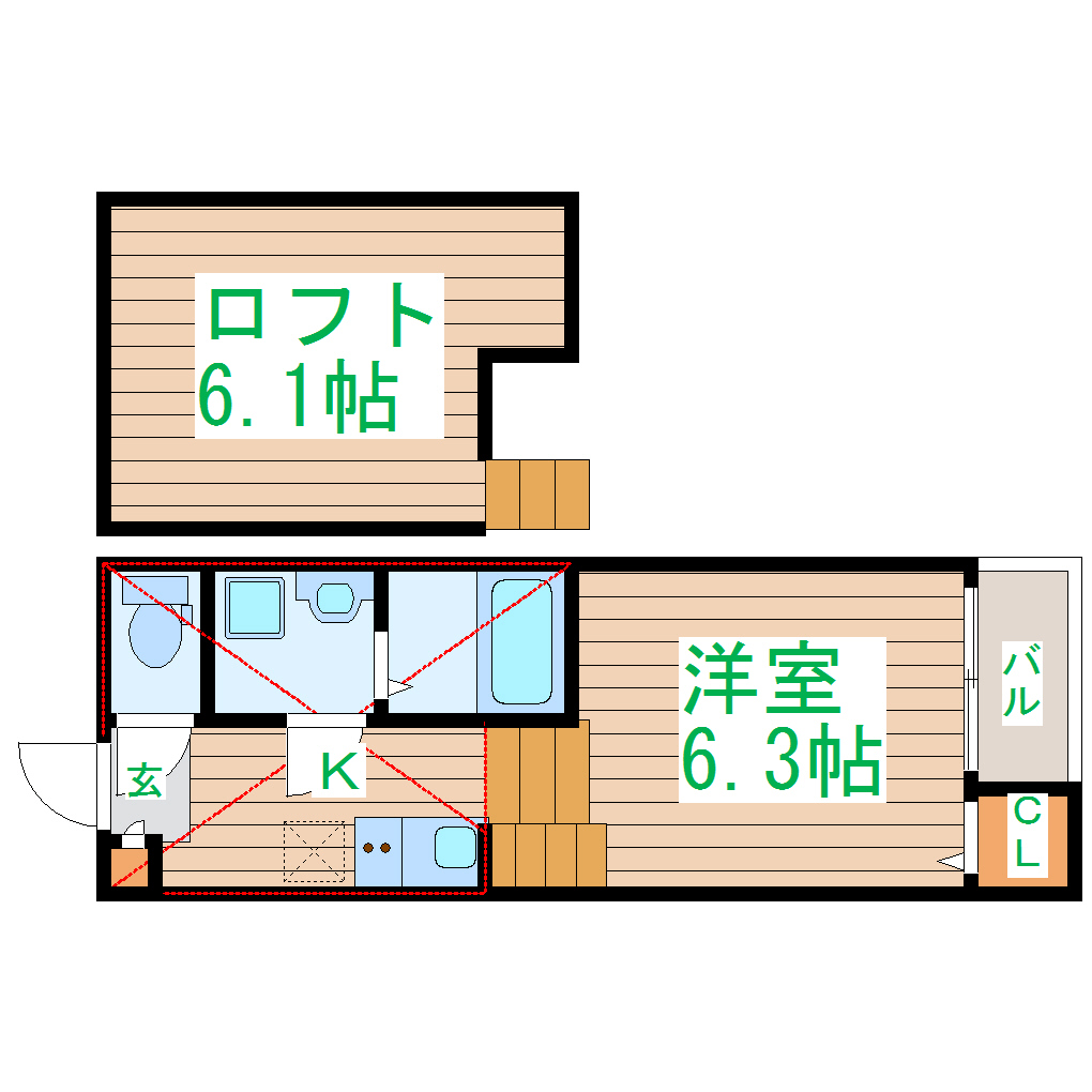 ハーモニーテラス六丁の目IVの間取り