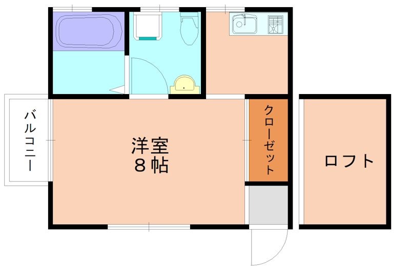 古賀市千鳥のアパートの間取り