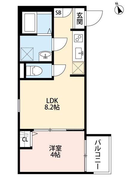 さいたま市見沼区東大宮のアパートの間取り