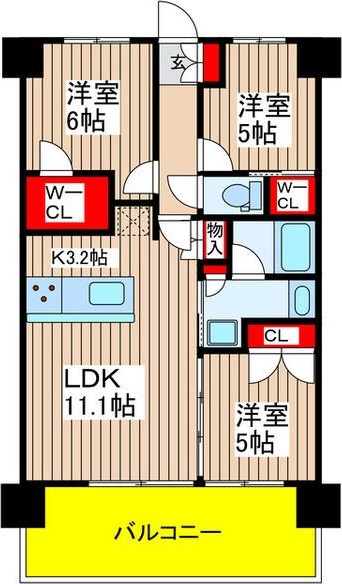 名古屋市千種区大久手町のアパートの間取り