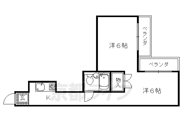 京都市上京区後藤町のマンションの間取り