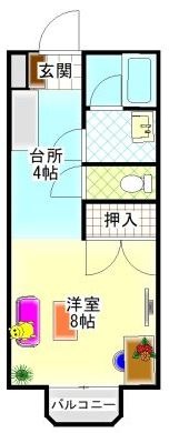 神田プチパール８８　Ａの間取り