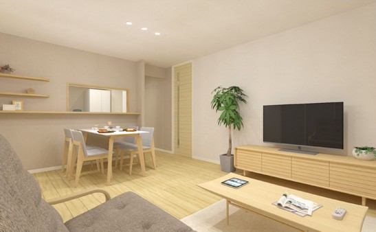 居室・リビング　完成予想パースです。