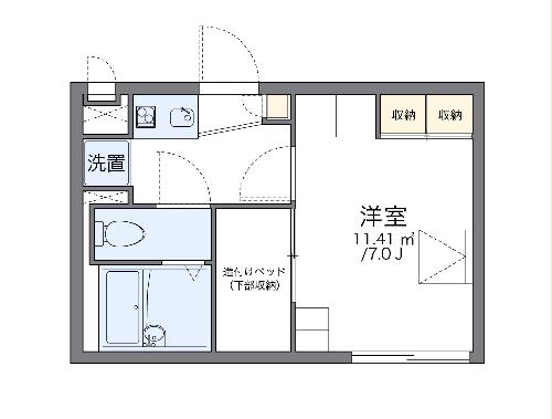 レオパレスオズメゾンの間取り