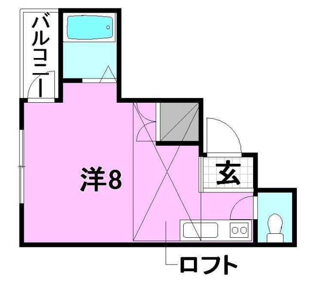 松山市道後一万のマンションの間取り