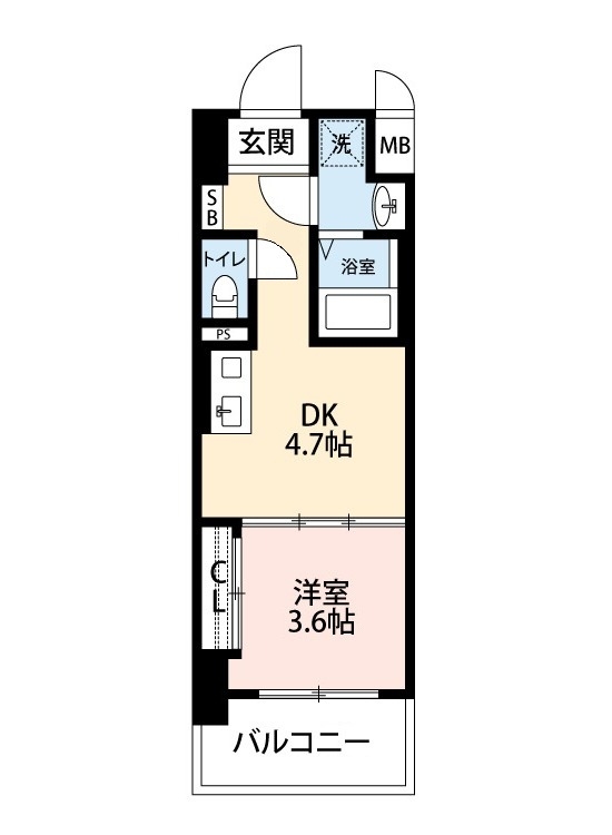 堺市西区鳳南町のマンションの間取り