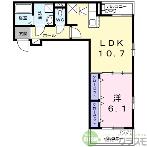 茨木市上泉町のアパートの間取り