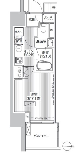 千代田区神田駿河台のマンションの間取り