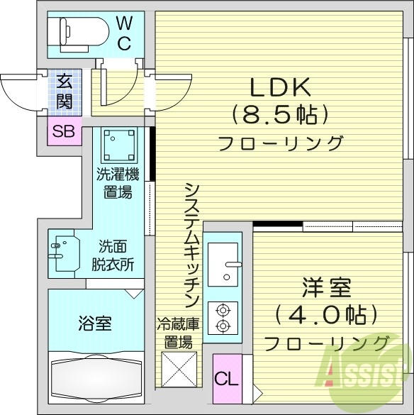 ラフィーネ澄川3の間取り