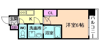 大阪市北区大淀中のマンションの間取り