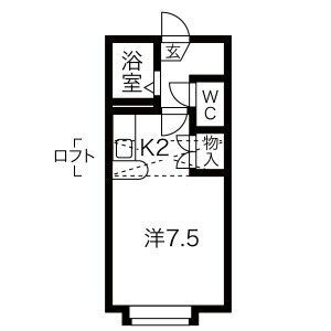 エフォート栄通(旧:レオパレス南郷13丁目第3B)の間取り