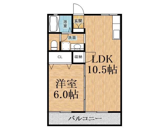 【千葉市緑区鎌取町のアパートの間取り】