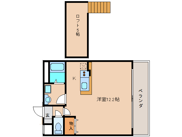 奈良市三松のマンションの間取り