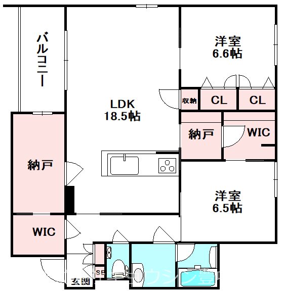 【DELIGHT　SQUARE　QUATROの間取り】