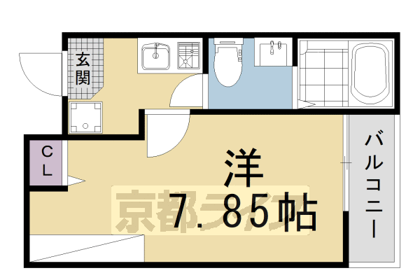 京都市上京区妙顕寺前町のマンションの間取り