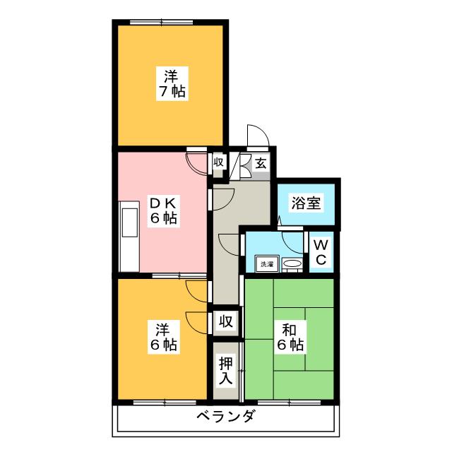 サニーヒル石名坂の間取り