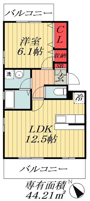 【船橋市海神町南のアパートの間取り】