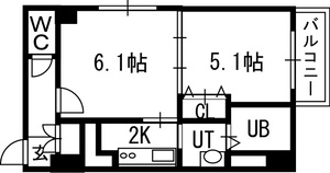 グランカーサ南１１条の間取り